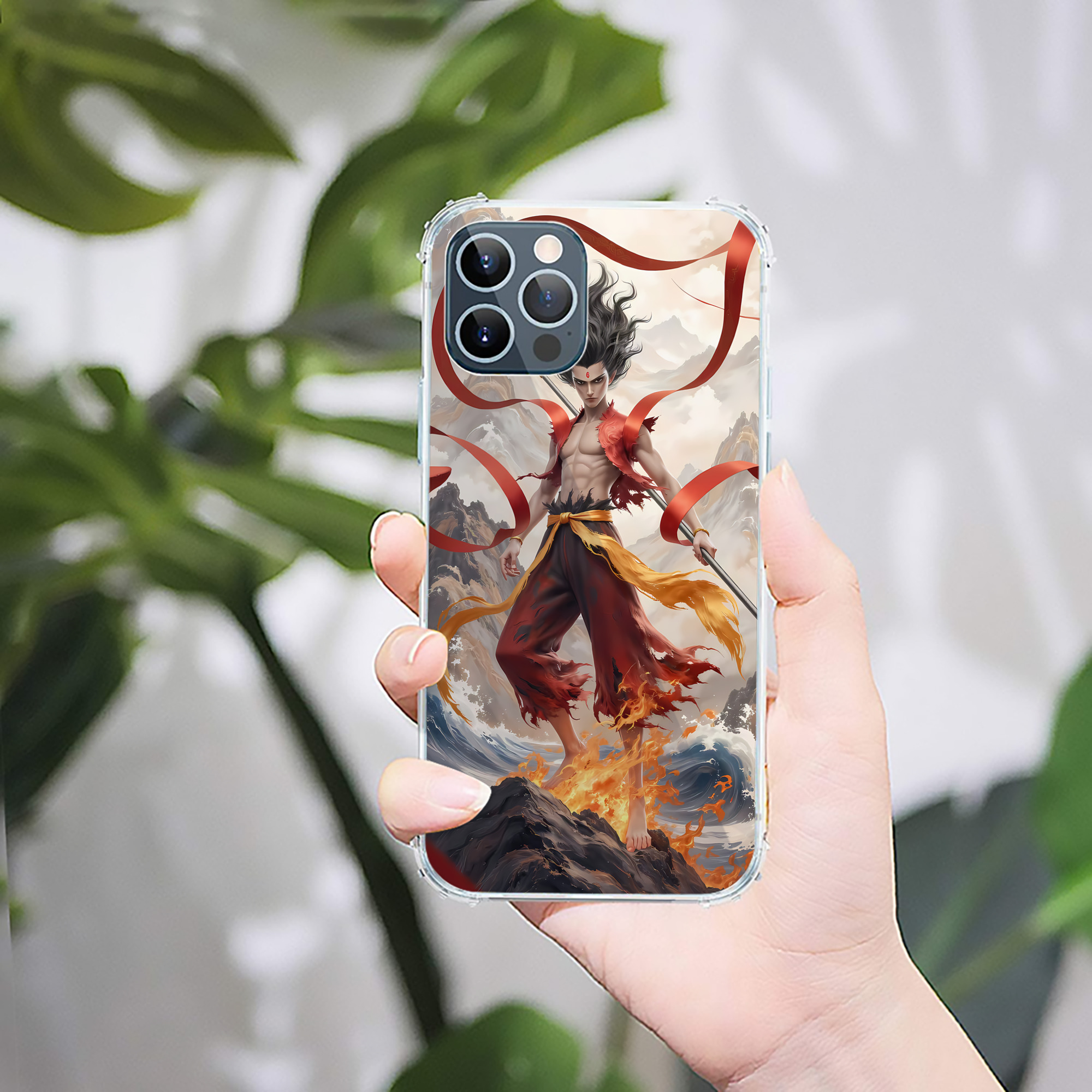 （画像用） Ne Zha 2 ナタ 魔童の大暴れ 【iPhone 12シリーズ対応】透明スマホケース（クリアソフトケース）